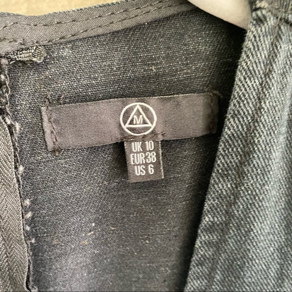 Missguided Black Denim Dress - Gold Buttons - Picture 2 of 6